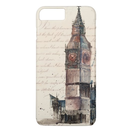Coques Case-Mate iPhone Destinations | Lettres Vintages De Big Ben (Dos)