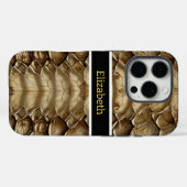 Coques Case-Mate iPhone Détail du motif de peau de serpent (Verso (horizontal))