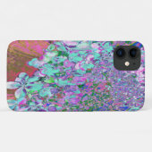Coques Case-Mate iPhone Détail élégant d'hydrangea Aqua et Violet Limeligh (Dos (Horizontal))