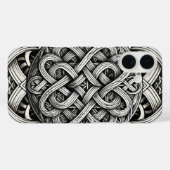 Coques Case-Mate iPhone Détaillierte Schwarz-Weißer keltischer Knoten 0001 (Verso (horizontal))