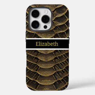 Coques iPhone 16 Pro Détails complexes d'un serpent venimeux vibrant
