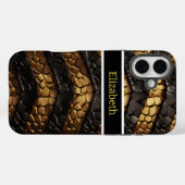 Coques Case-Mate iPhone Détails de peau de serpent texturée d'un serpent v (Verso (horizontal))