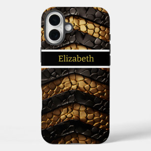 Coques iPhone 16 Plus Détails de serpent texturé d'un serpent venimeux