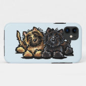 Coques Case-Mate iPhone Deux Cairn Terriers (Dos (Horizontal))