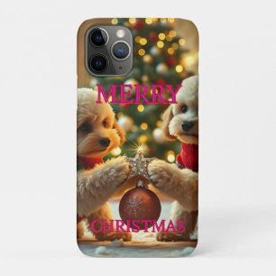 Case-Mate iPhone CASE DEUX CANICHE FÊTANT NOËL