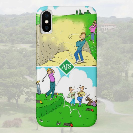 Coques Case-Mate iPhone Deux caricatures amusantes de Golfeur