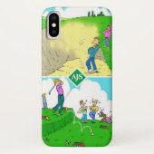 Coques Case-Mate iPhone Deux caricatures amusantes de Golfeur (Dos)