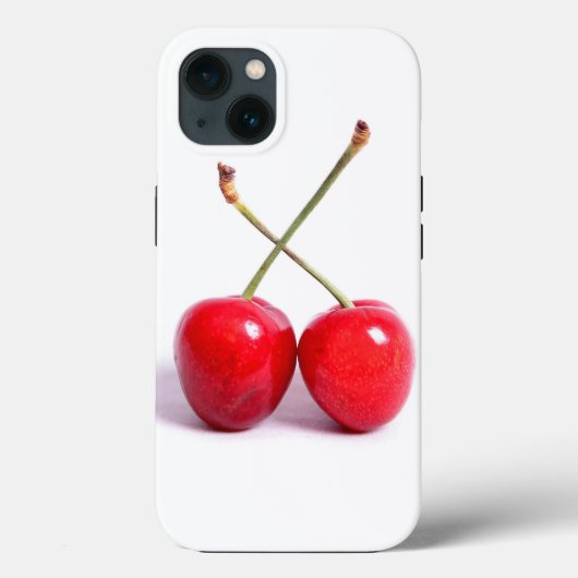 Coques Case-Mate iPhone Deux Cerises Rouges En Blanc (Verso)