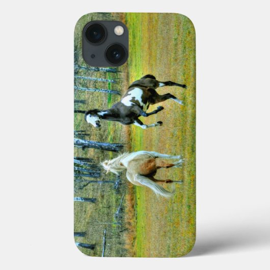 Coques Case-Mate iPhone Deux Chevaux de Peinture Pinto Jouant Équine Art D (Verso)