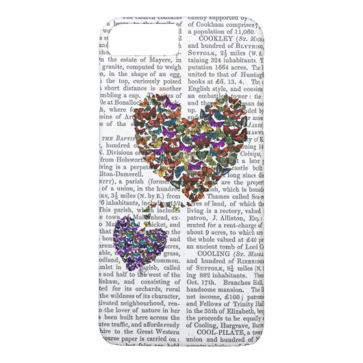 Coques Case-Mate iPhone Deux Coeurs papillons (Dos)