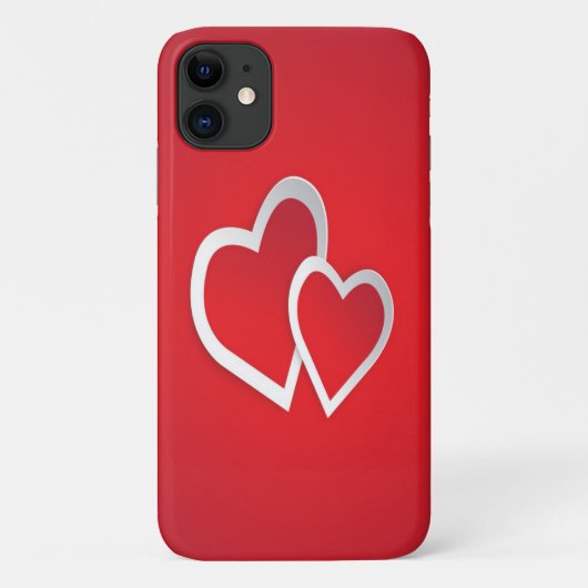 Coques Case-Mate iPhone Deux Coeurs rouges (Dos)