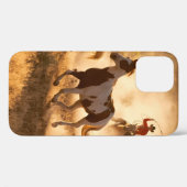 Coques Case-Mate iPhone Deux cow-boys occidentaux à cheval, braconnant la (Verso (horizontal))