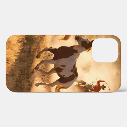 Coques Case-Mate iPhone Deux cow-boys occidentaux à cheval, braconnant la (Verso (horizontal))