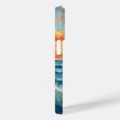 Coques Case-Mate iPhone Deux dauphins de saut artistique Coucher de soleil (Verso / Droite)