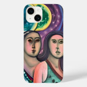Coques Case-Mate iPhone Deux femmes sous la lune (Verso)