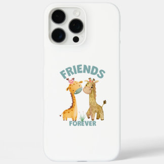 Coques iPhone 16 Pro Max Deux girafes amis pour toujours