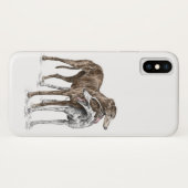 Coques Case-Mate iPhone Deux Greyhound Friends Dog Art (Dos (Horizontal))