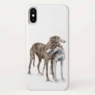 Coque Case-Mate Pour iPhone Deux Greyhound Friends Dog Art
