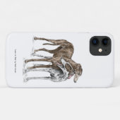 Coques Case-Mate iPhone Deux Greyhound Friends Dog Art (Dos (Horizontal))