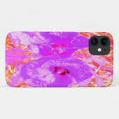 Coques Case-Mate iPhone Deux Hibiscus de prune violette et rose chaud (Dos (Horizontal))