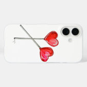 Coques Case-Mate iPhone Deux Lollies Coeurs (Verso (horizontal))