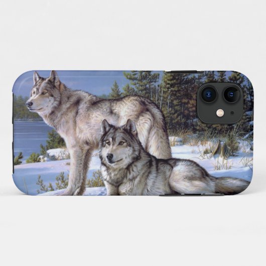 Coques Case-Mate iPhone Deux loups de l'Arctique (Dos (Horizontal))