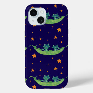 Coque Pour iPhone 15 Deux ratons laveurs dans une cosse de pois Art f