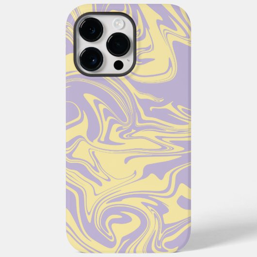 Coques Case-Mate iPhone Déversement - Pastel Jaune et Violet (Verso)