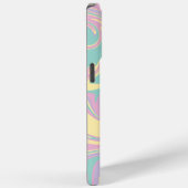 Coques Case-Mate iPhone Déversement - rose pastel, jaune, violet et vert (Verso / Droite)