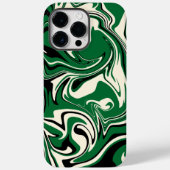Coques Case-Mate iPhone Déversement - vert, crème et noir (Verso)
