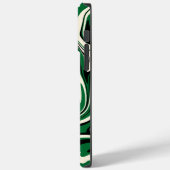 Coques Case-Mate iPhone Déversement - vert, crème et noir (Verso / Gauche)