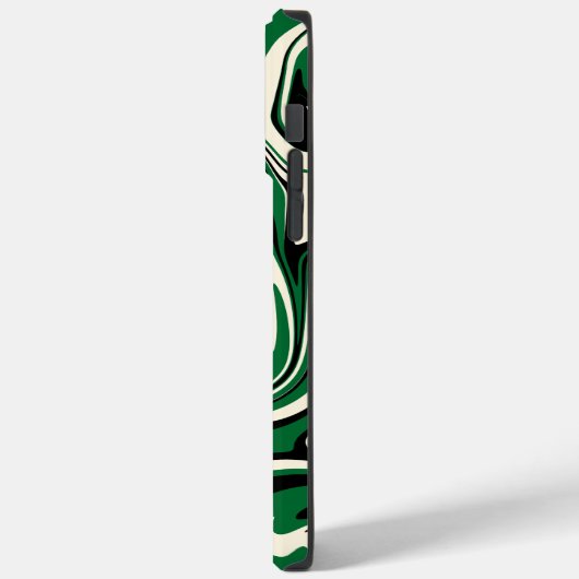 Coques Case-Mate iPhone Déversement - vert, crème et noir (Verso / Gauche)
