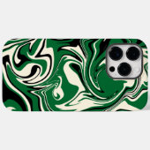 Coques Case-Mate iPhone Déversement - vert, crème et noir (Verso (horizontal))