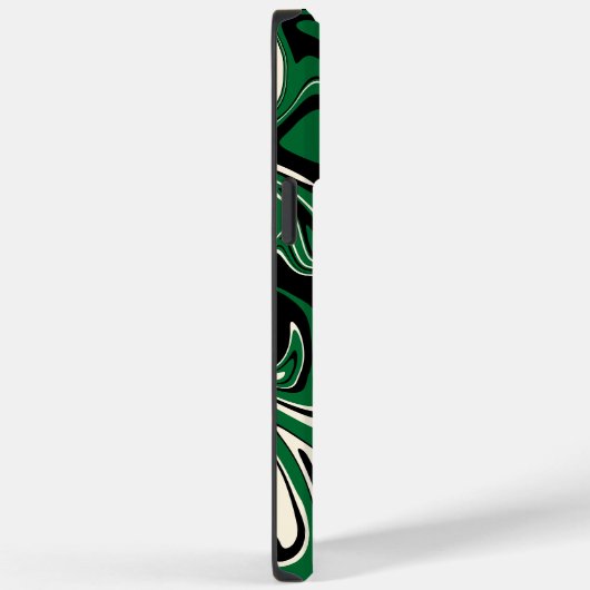 Coques Case-Mate iPhone Déversement - vert, crème et noir (Verso / Droite)