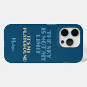 Coques Case-Mate iPhone Devis Sky de nom personnalisé (Verso (horizontal))