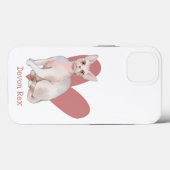 Coques Case-Mate iPhone Dévon Rex Chat Aquarelle Kitty Coeur rose (Verso (horizontal))