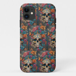 Case-Mate iPhone Case Dia de los Muertos : Motif crâne de sucre coloré