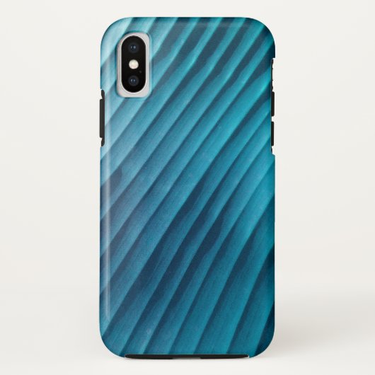 Coques Case-Mate iPhone Diagonale bleue feuille (Dos)