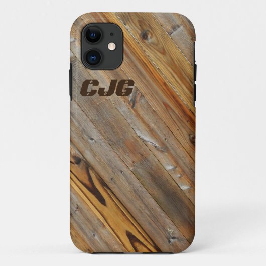 Coques Case-Mate iPhone Diagonale en tôle de bois *Personnaliser* (Dos)