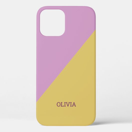 Coques Case-Mate iPhone Diagonale rose et or avec nom ou sans nom (Verso)