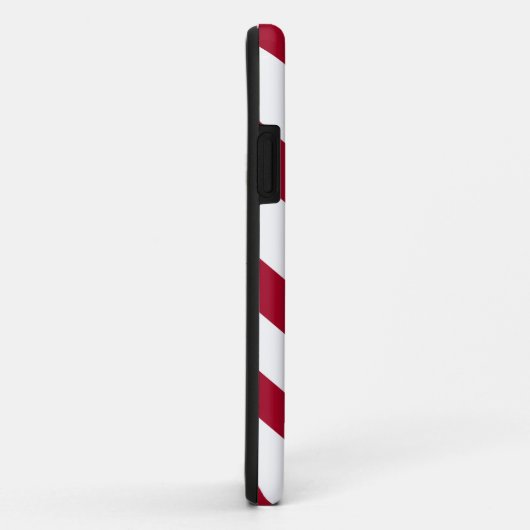 Coques Case-Mate iPhone Diagonale rouge et blanche sur mesure (Dos/Droite)