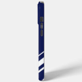 Coques Case-Mate iPhone Diagonales - Bleu et Blanc (Verso / Gauche)