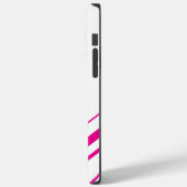 Coques Case-Mate iPhone Diagonales en Magenta et Blanc (Verso / Gauche)