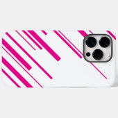 Coques Case-Mate iPhone Diagonales en Magenta et Blanc (Verso (horizontal))