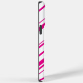 Coques Case-Mate iPhone Diagonales en Magenta et Blanc (Verso / Droite)