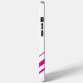 Coques Case-Mate iPhone Diagonales en Magenta et Blanc (Verso / Gauche)