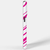 Coques Case-Mate iPhone Diagonales en Magenta et Blanc (Verso / Droite)