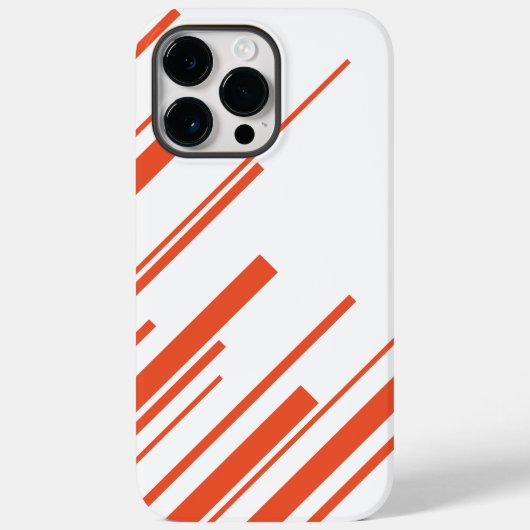 Coques Case-Mate iPhone Diagonales en orange et blanc (Verso)