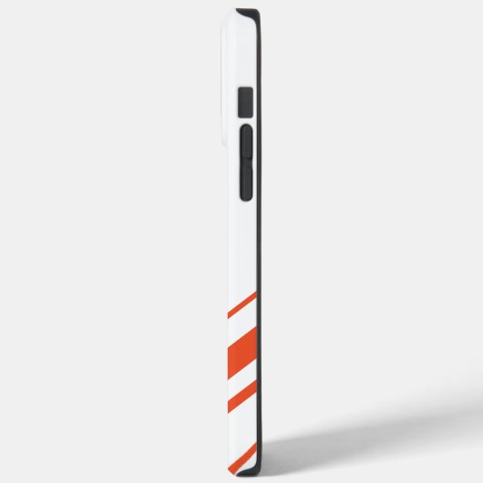 Coques Case-Mate iPhone Diagonales en orange et blanc (Verso / Gauche)