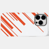 Coques Case-Mate iPhone Diagonales en orange et blanc (Verso (horizontal))